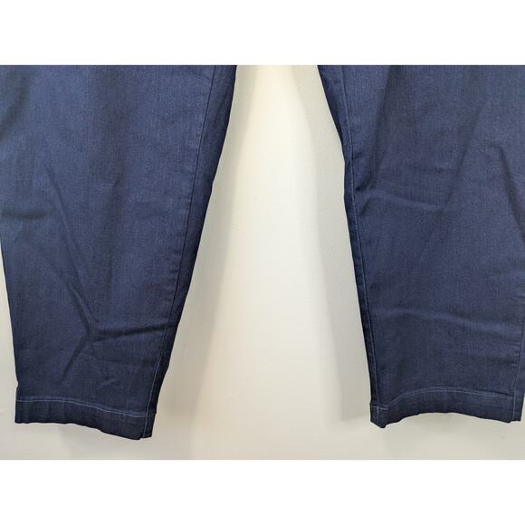 Universal Standard Dark Indigo Comfort Denim Drawstring High Rise Tapered Jean - Picture 3 of 10